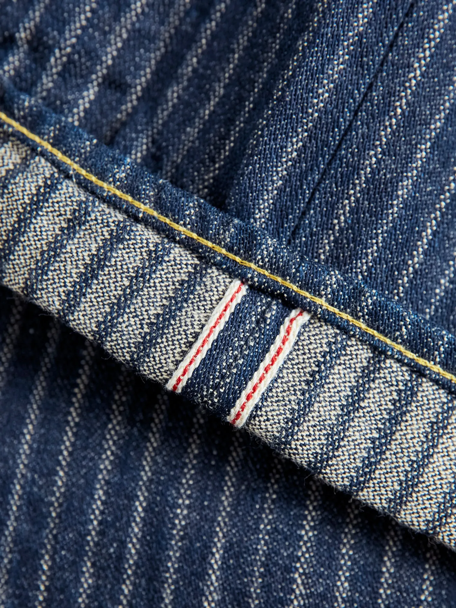 022-HJS 12oz Jacquard Stripe Selvedge Denim - Relaxed Straight Fit