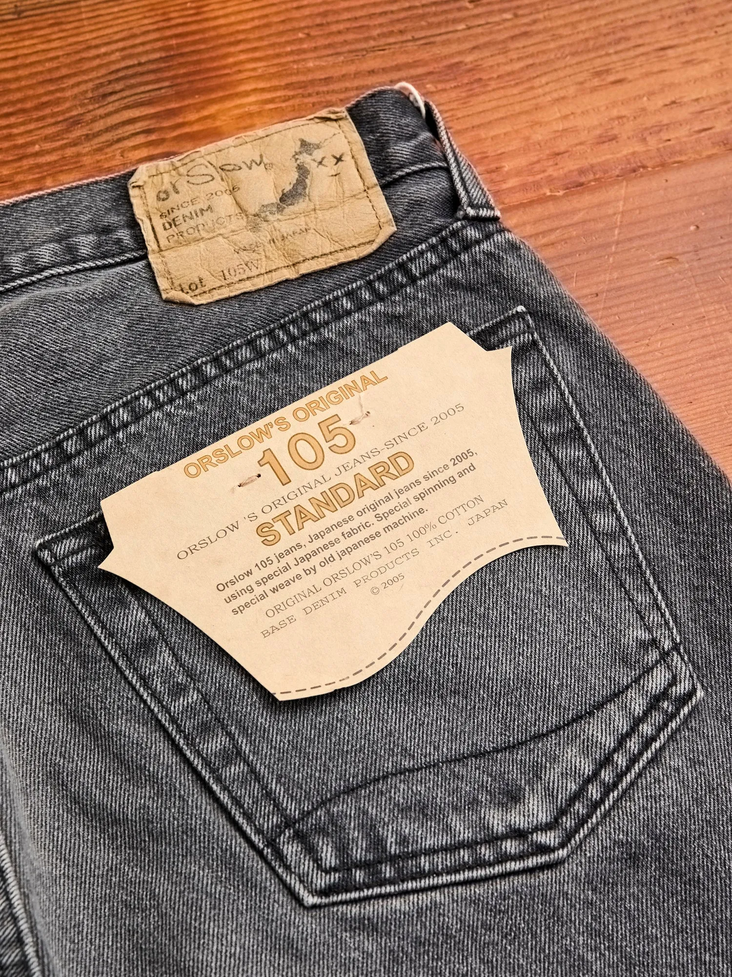 105 13.5oz Black Stone Denim - Standard Fit