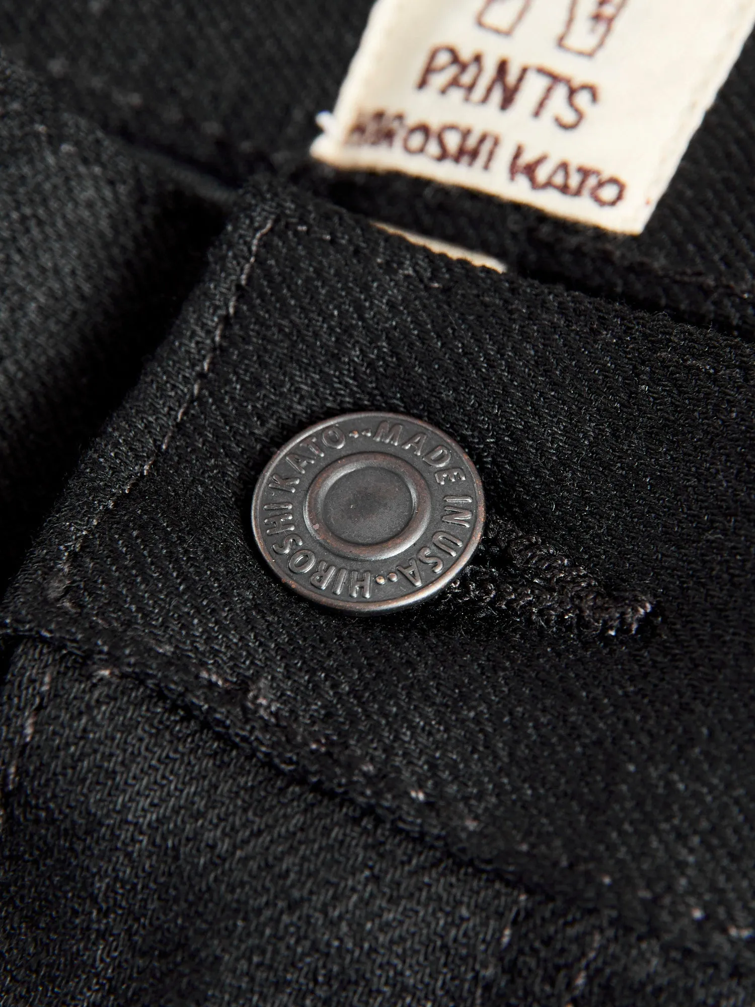 10.5oz Black Stretch Selvedge Denim - Pen Slim