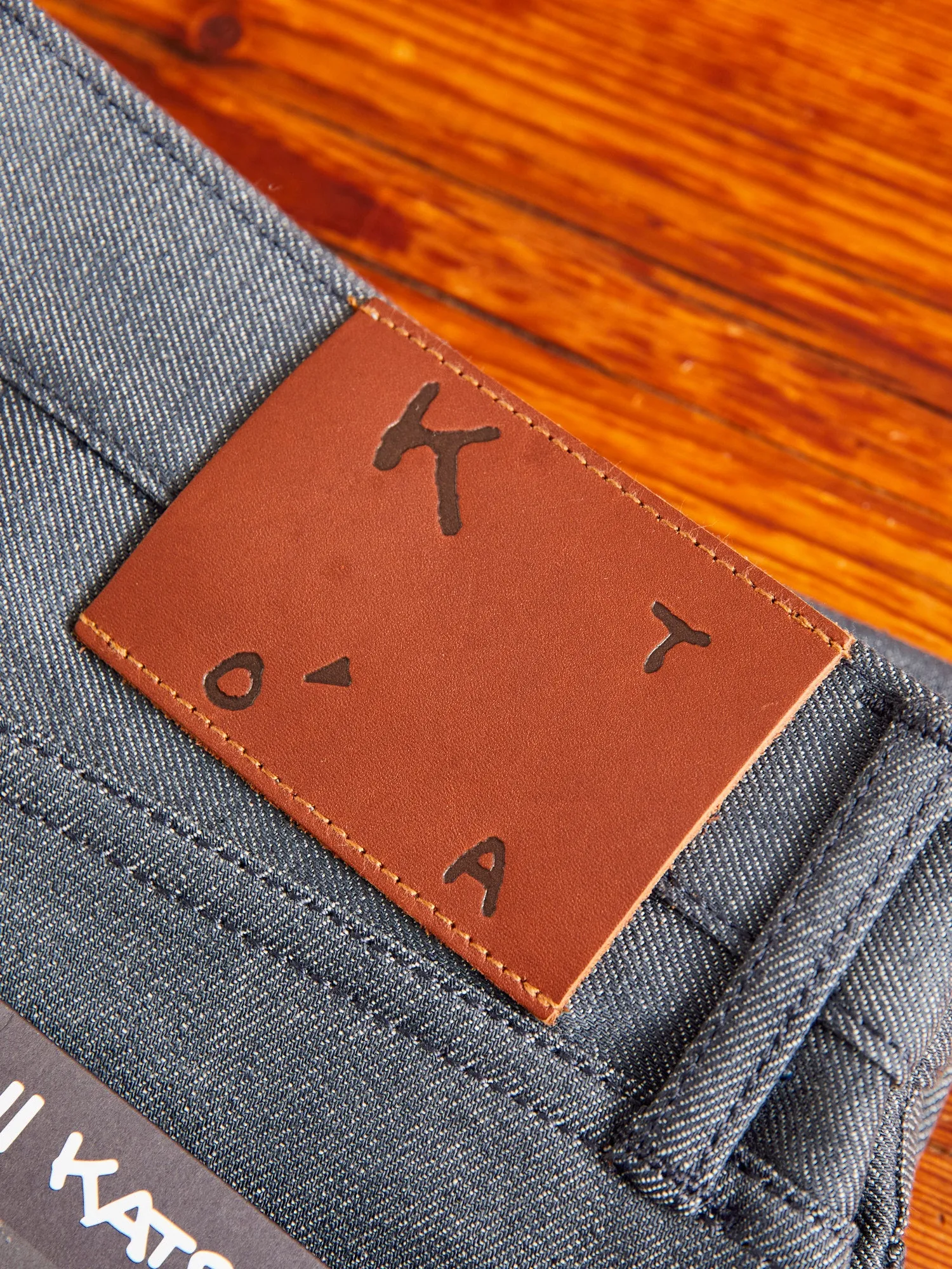 10.5oz Grey Stretch Selvedge Denim - Pen Slim