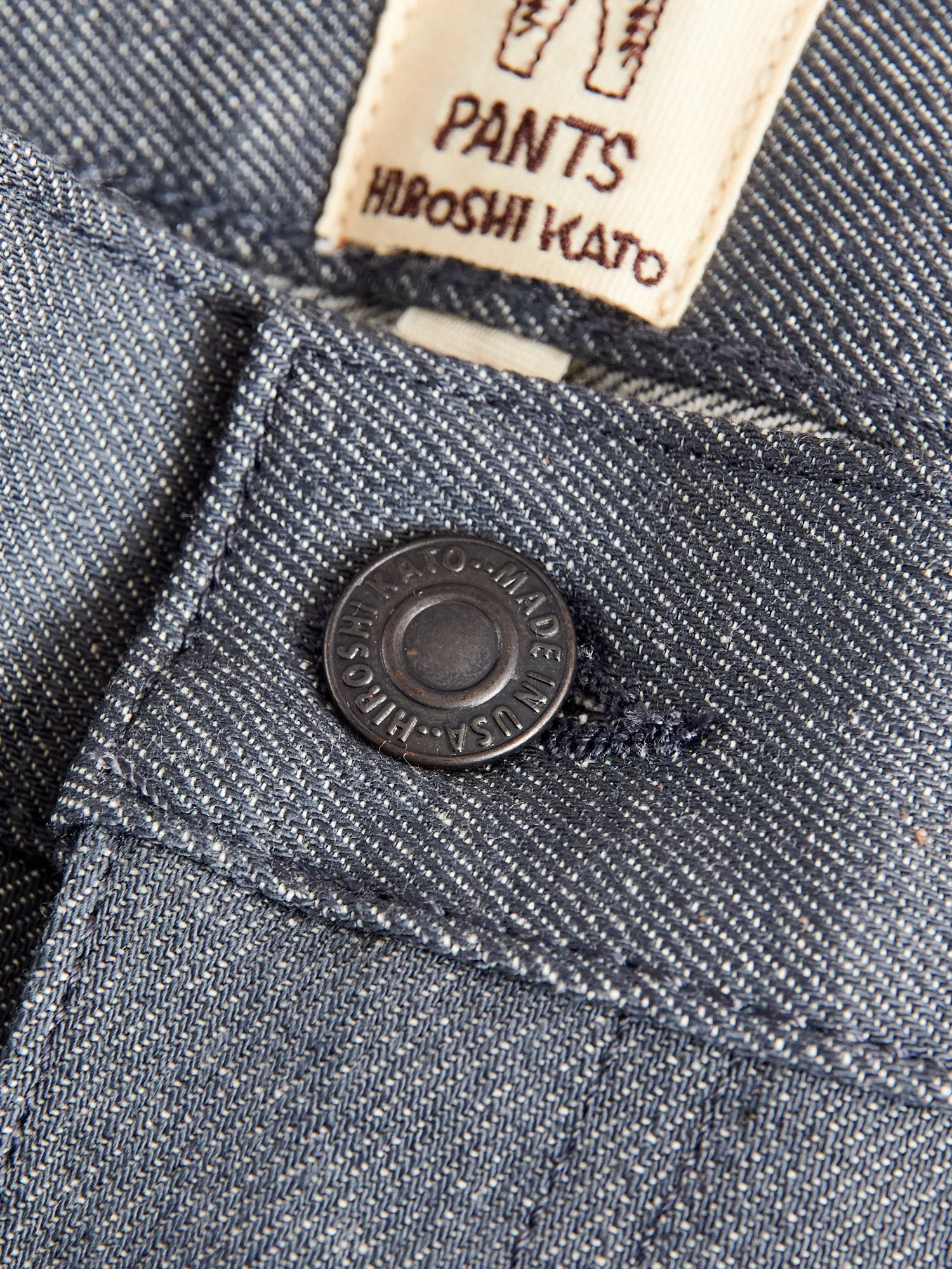 10.5oz Grey Stretch Selvedge Denim - Pen Slim