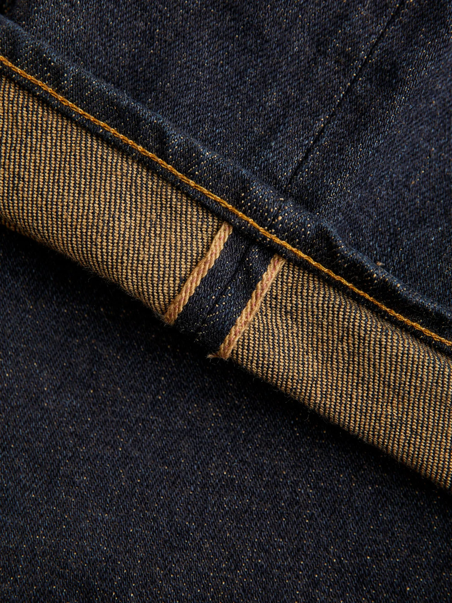 122S-MOCA "Mocha Weft Stretch" 15oz Stretch Selvedge Denim - Relaxed Tapered Fit