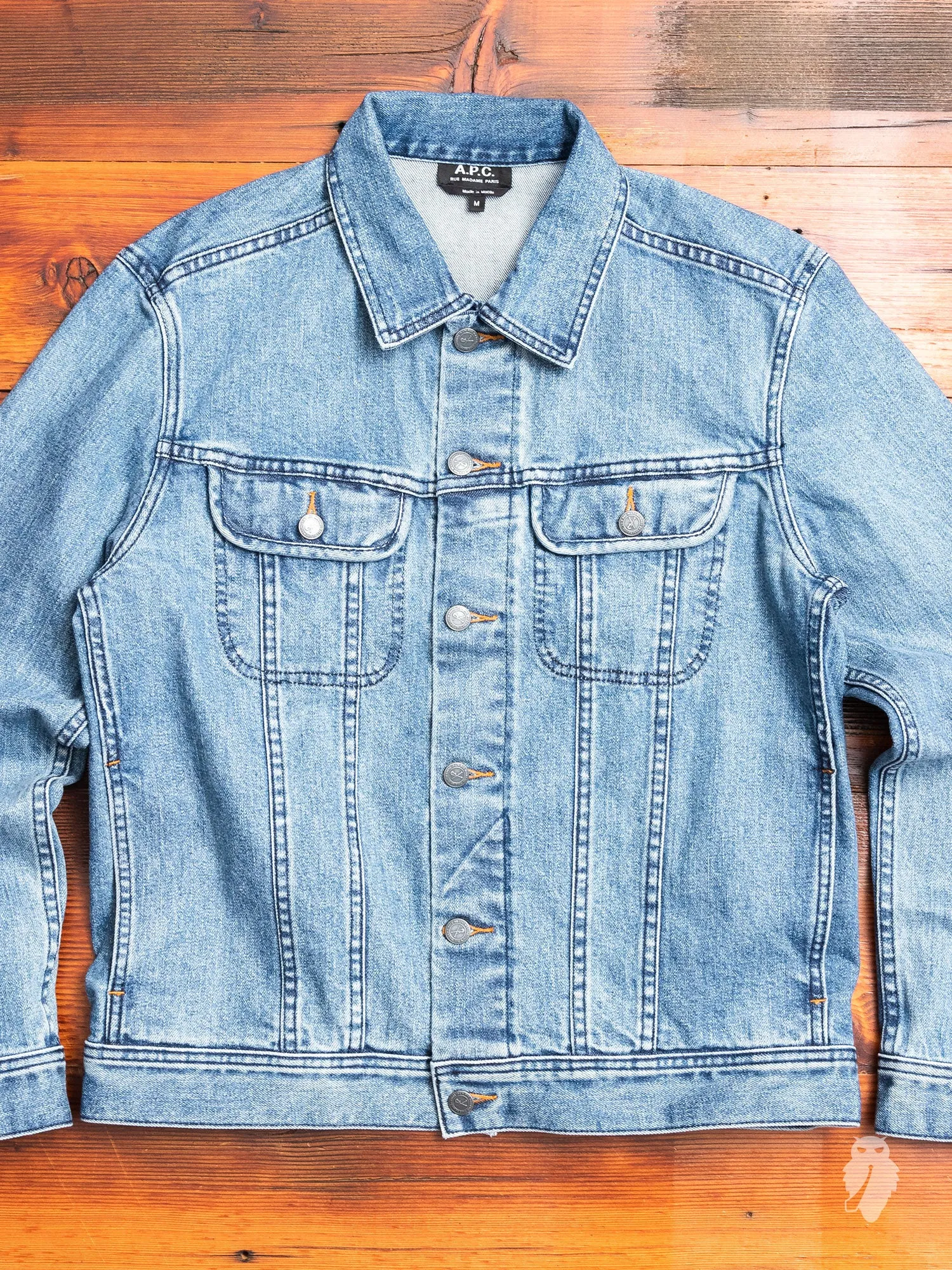 Mens Classic 12.75oz Stonewashed Denim Jacket - Durable and Stylish