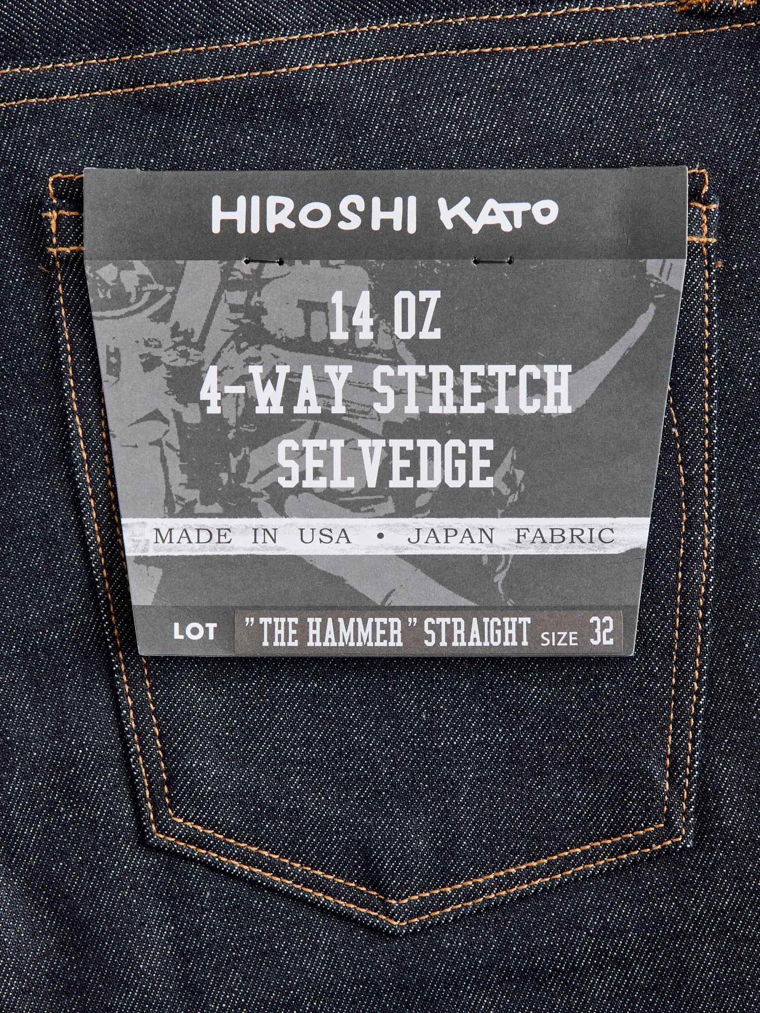 14oz Stretch Selvedge Denim - Hammer Straight