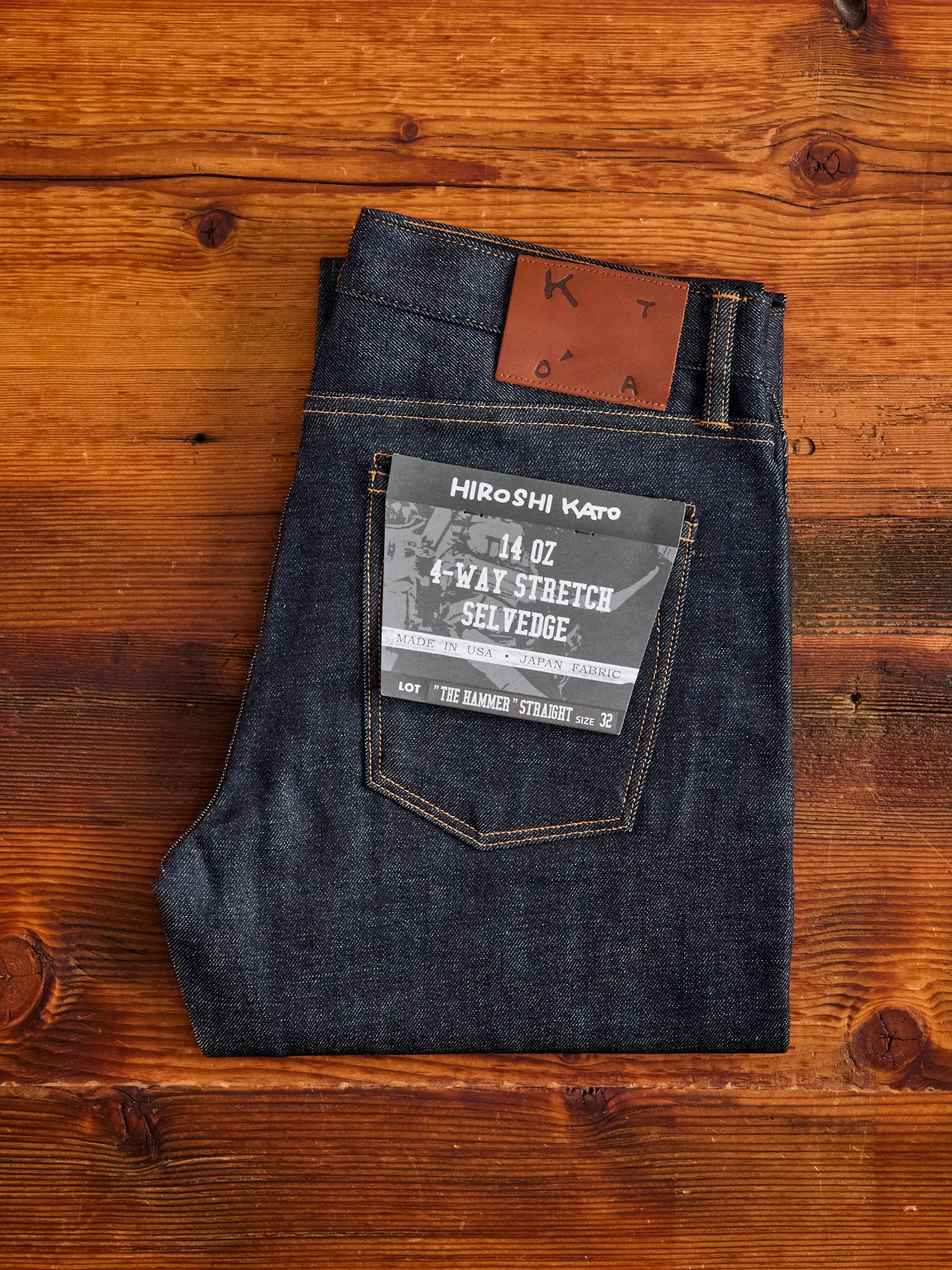 14oz Stretch Selvedge Denim - Hammer Straight