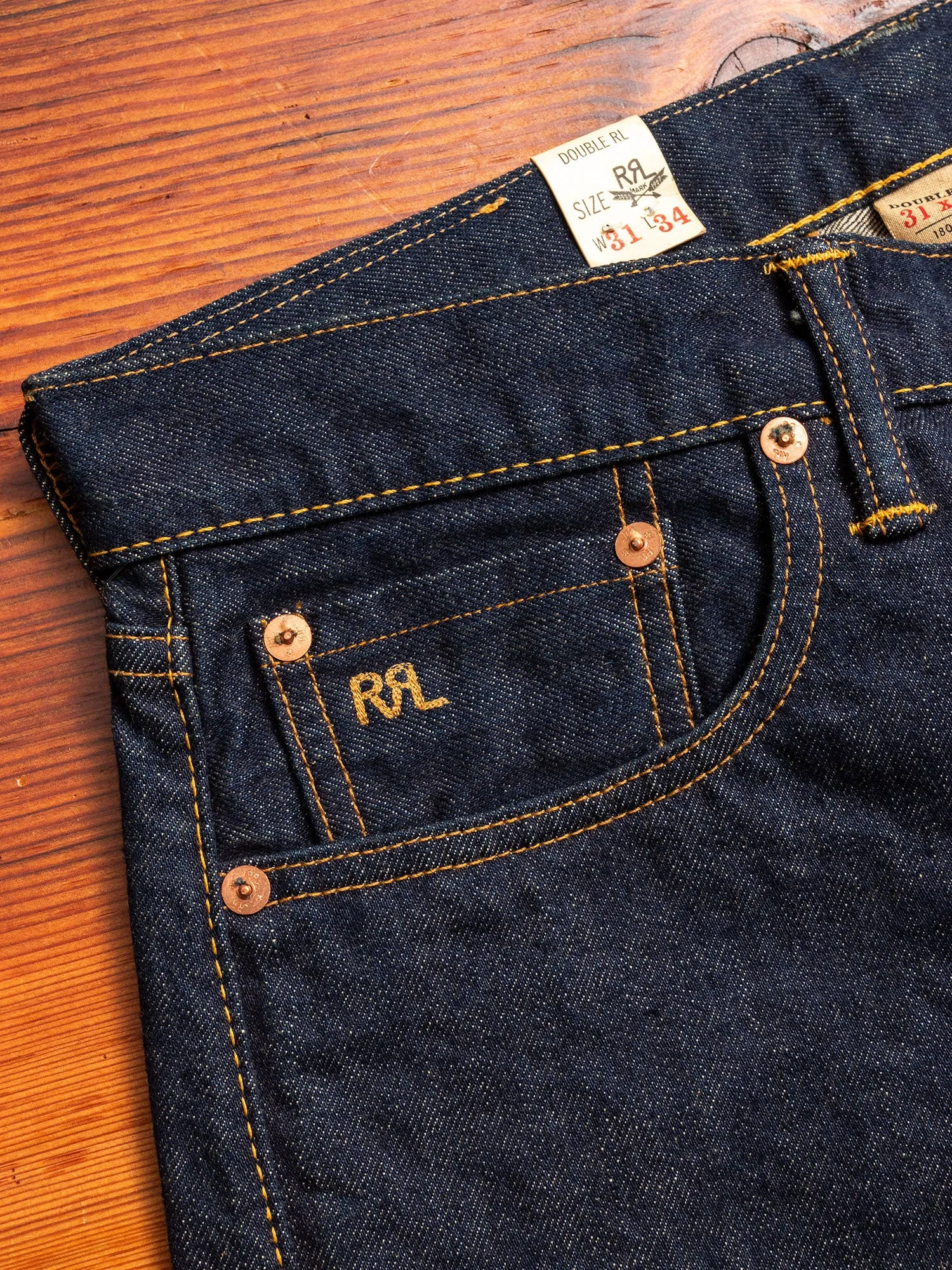 15oz Rinsed Selvedge Denim - Slim Fit