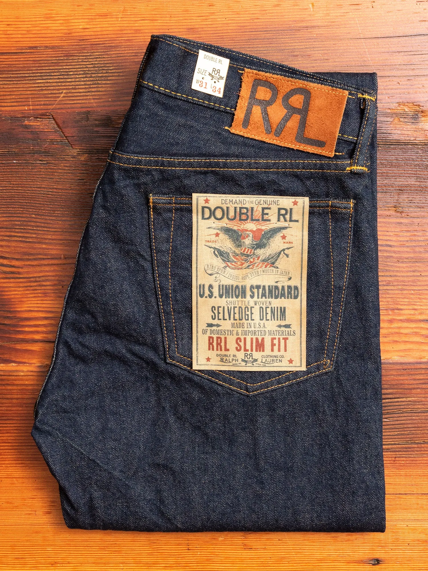 15oz Rinsed Selvedge Denim - Slim Fit