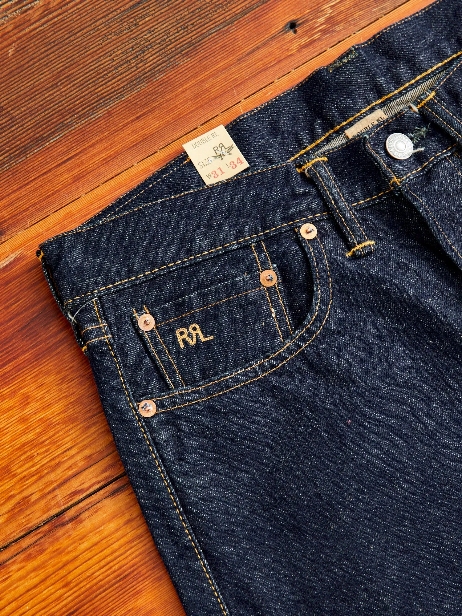 15oz Rinsed Selvedge Denim - Straight Fit