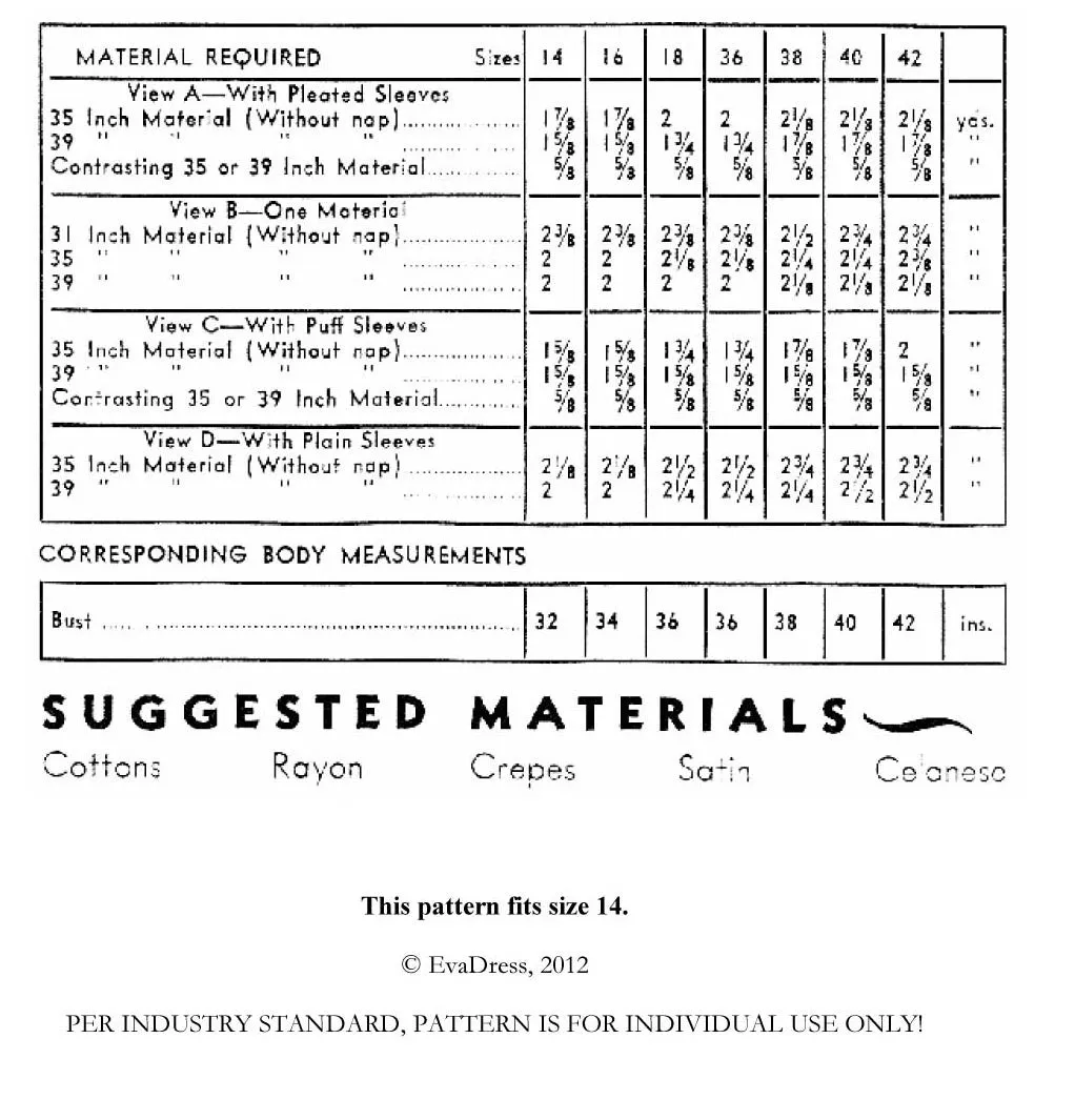 1933 Blouses, B30-7273