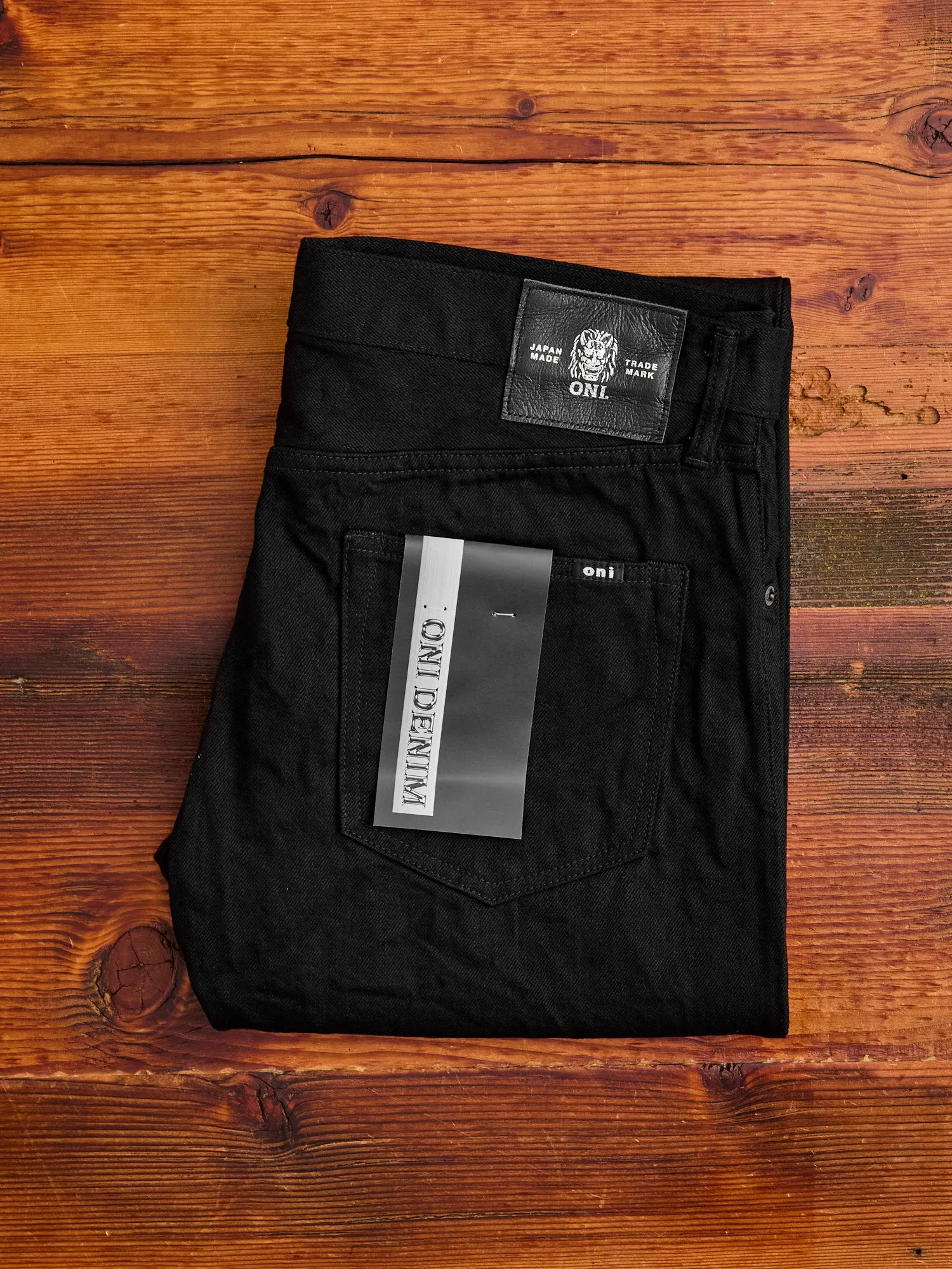 13oz Jet Black Selvedge Denim - Relaxed Tapered Fit for Ultimate Comfort