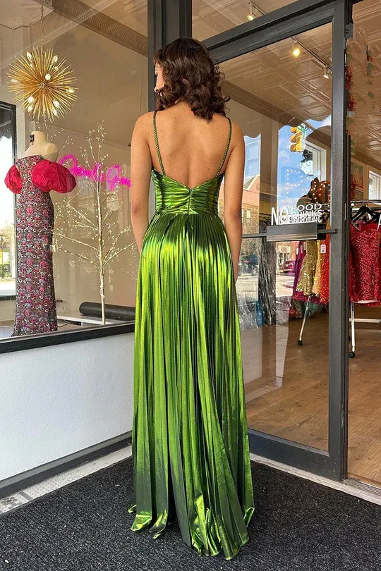 A-line Newest 2024 Long Prom Dresses, Popular Straps Evening Dresses, Wedding Bridesmaid Dresses