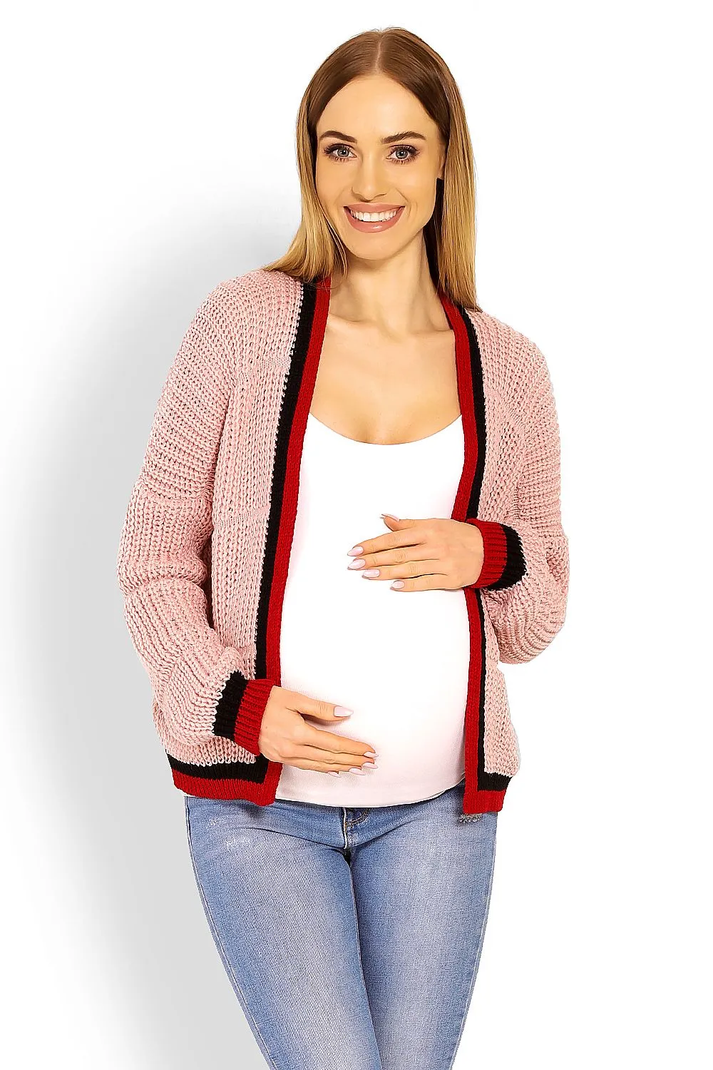 A stylish Pregnancy Cardigan  PeeKaBoo