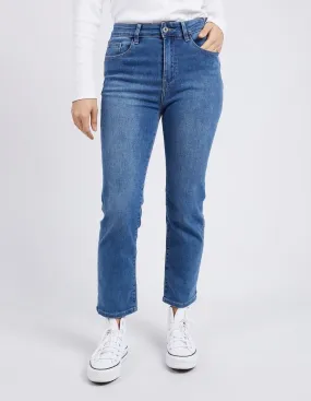 Ada Straight Leg Jean Washed Blue Denim