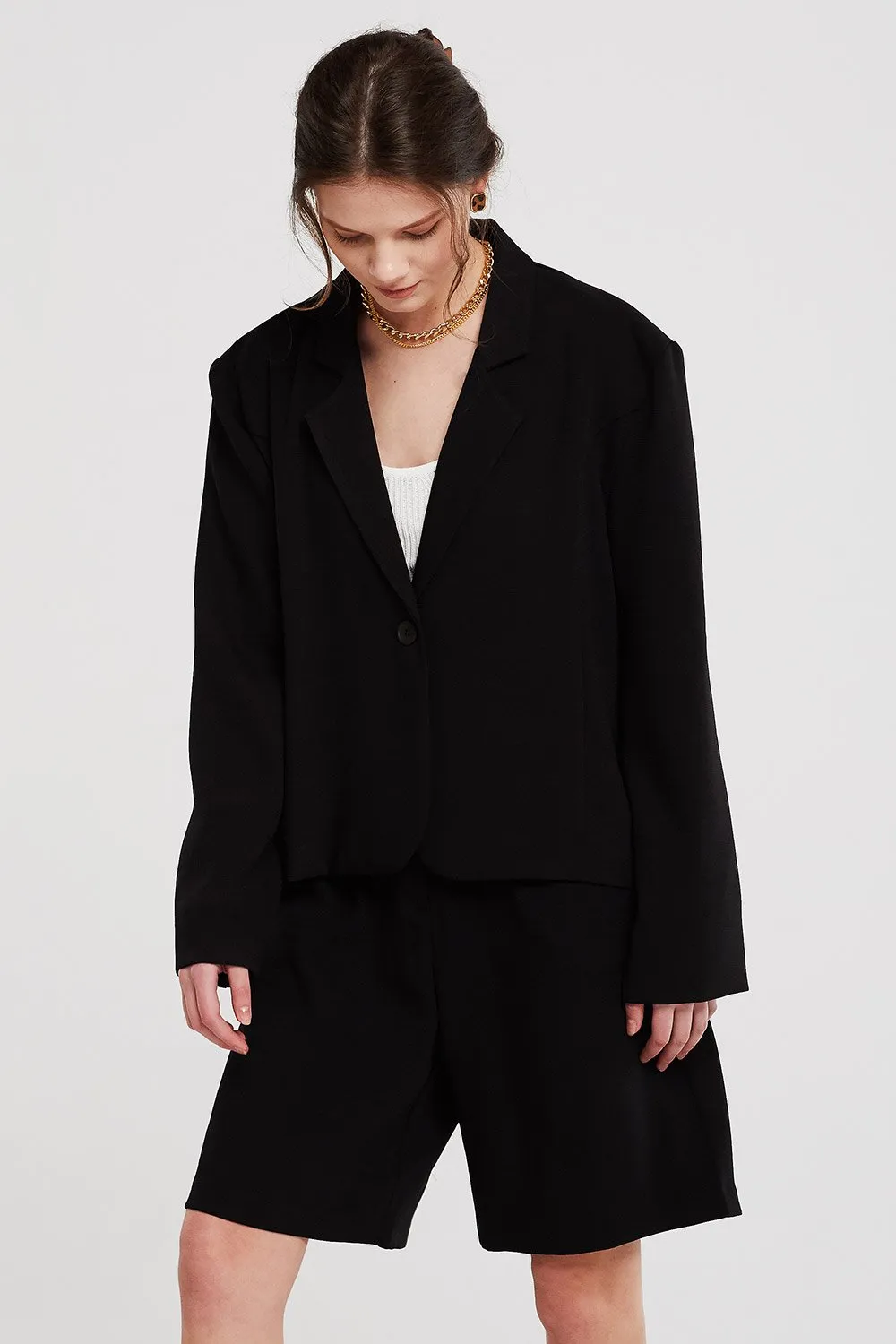 Allison Oversized Single Button Jacket