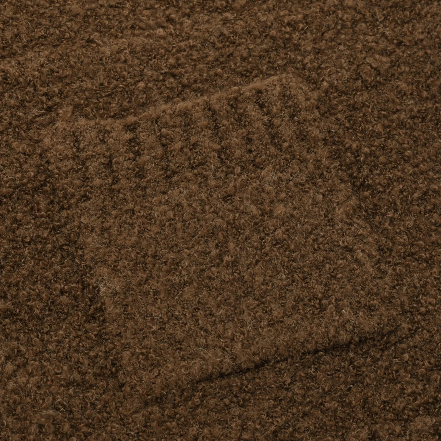 ALPACA BOUCLE KNIT - BROWN