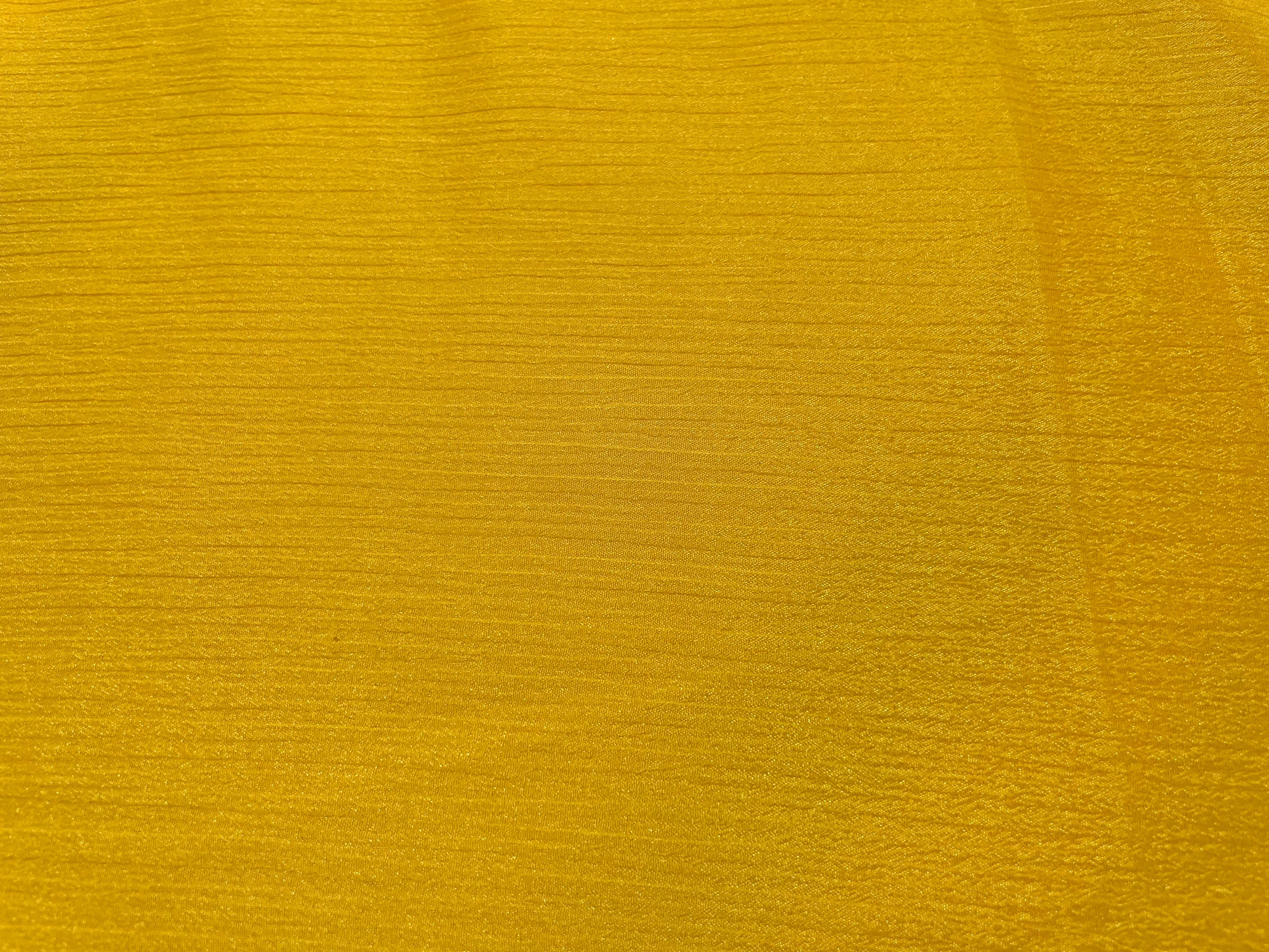 Amber Yellow Plain Chinon Chiffon Fabric