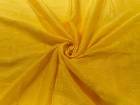 Amber Yellow Plain Chinon Chiffon Fabric