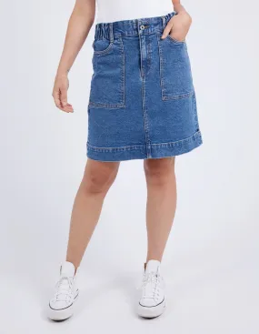 Atlas Denim Skirt Dark Blue Wash