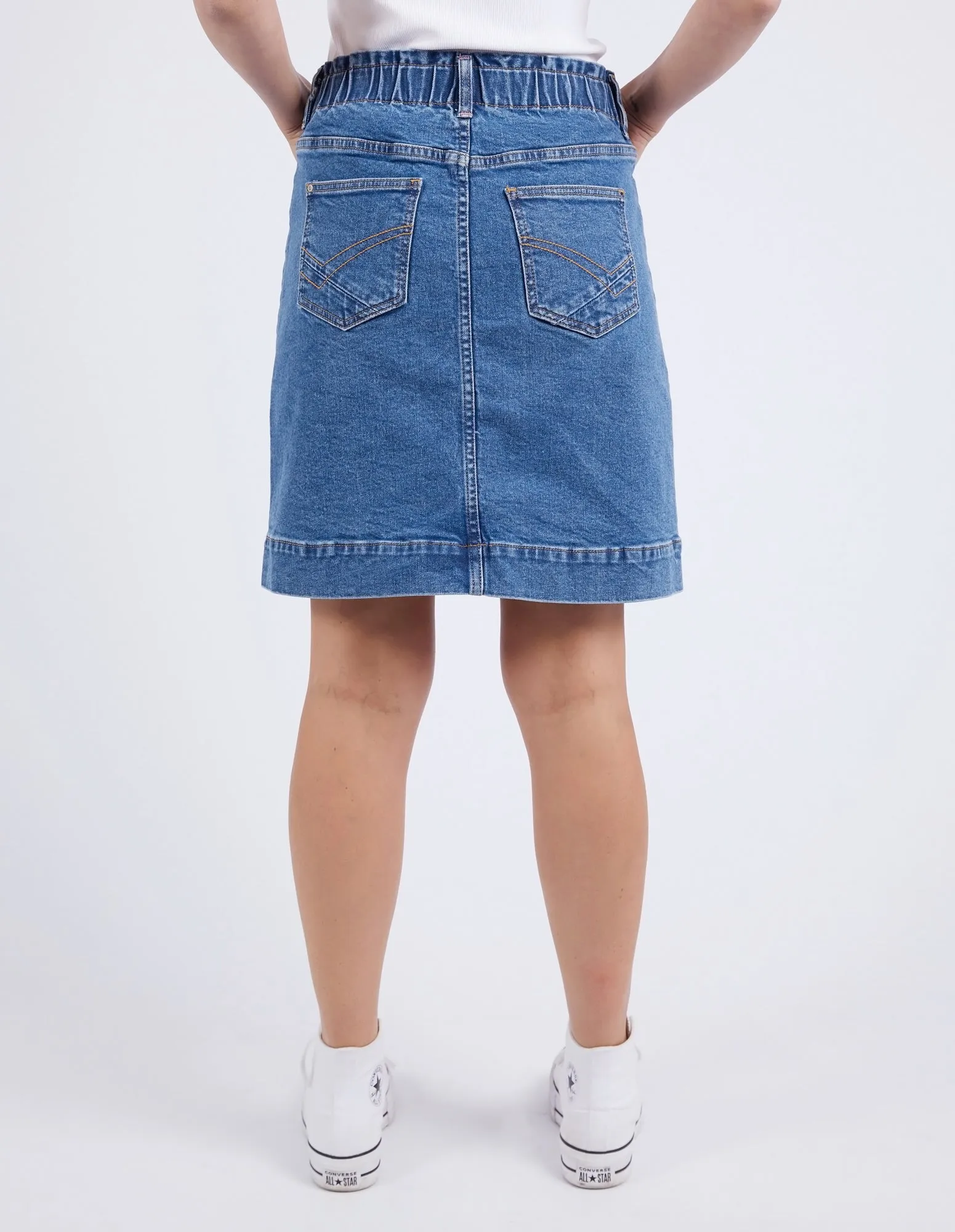 Atlas Denim Skirt Dark Blue Wash