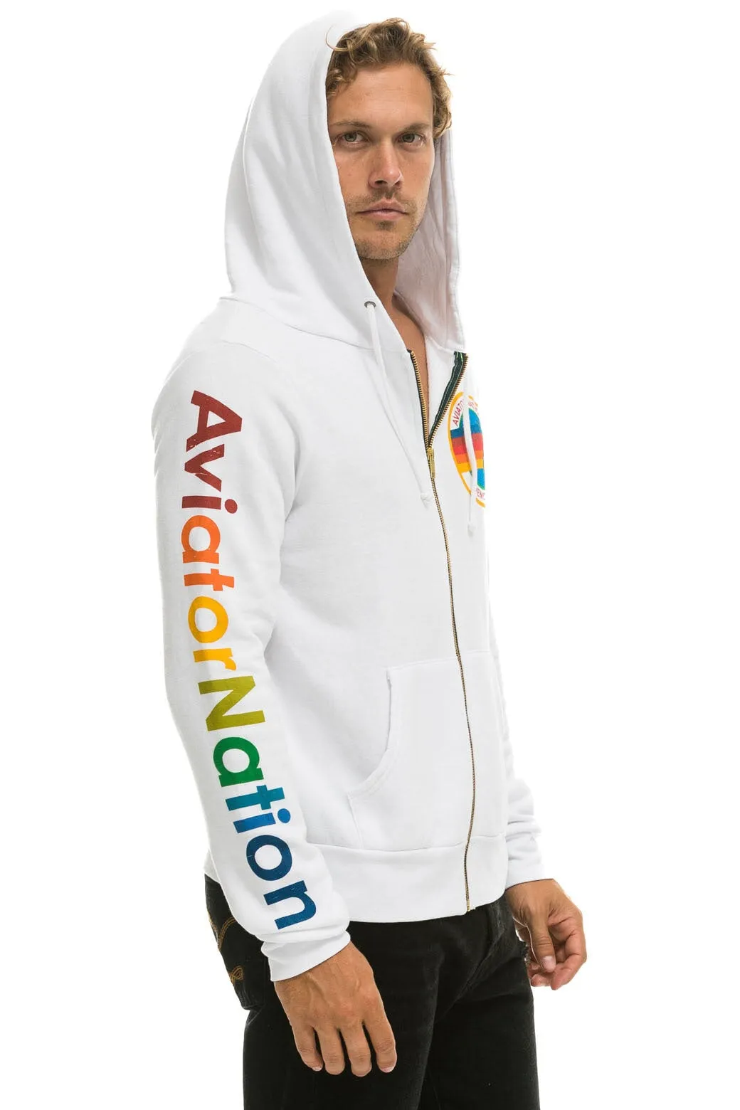 AVIATOR NATION ASPEN HOODIE - WHITE