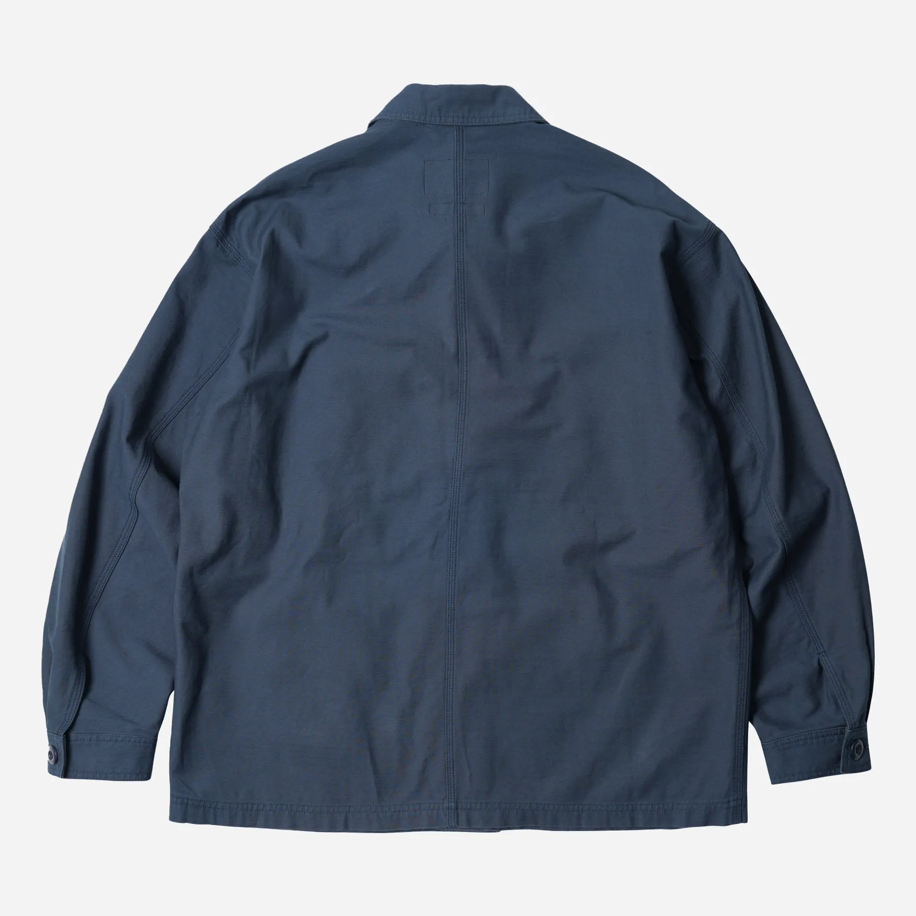 BACK SATIN FRENCH WORK JACKET - BLUE