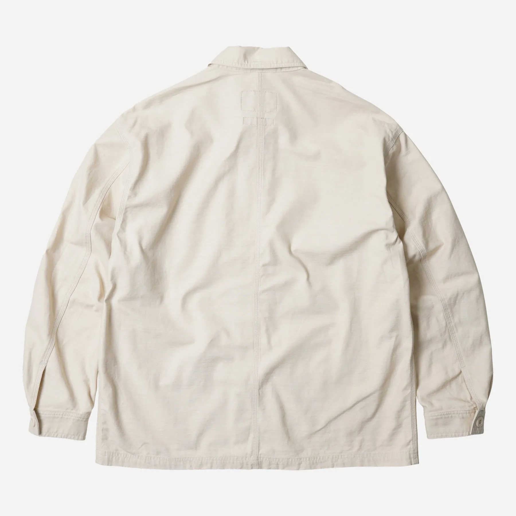 BACK SATIN FRENCH WORK JACKET - CREAM