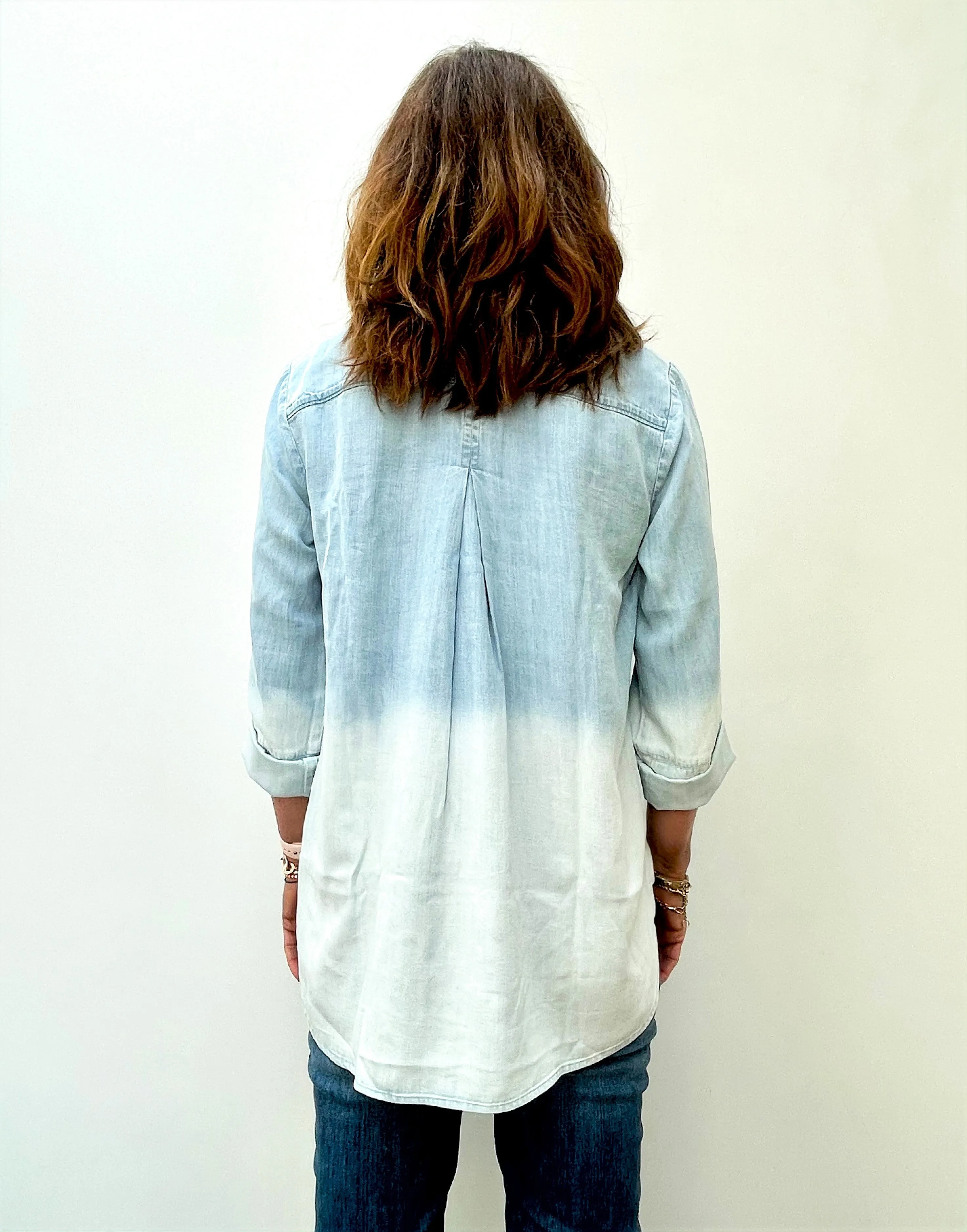 BD Dip Dyed Shirt Tail Button Down Shirt 2646