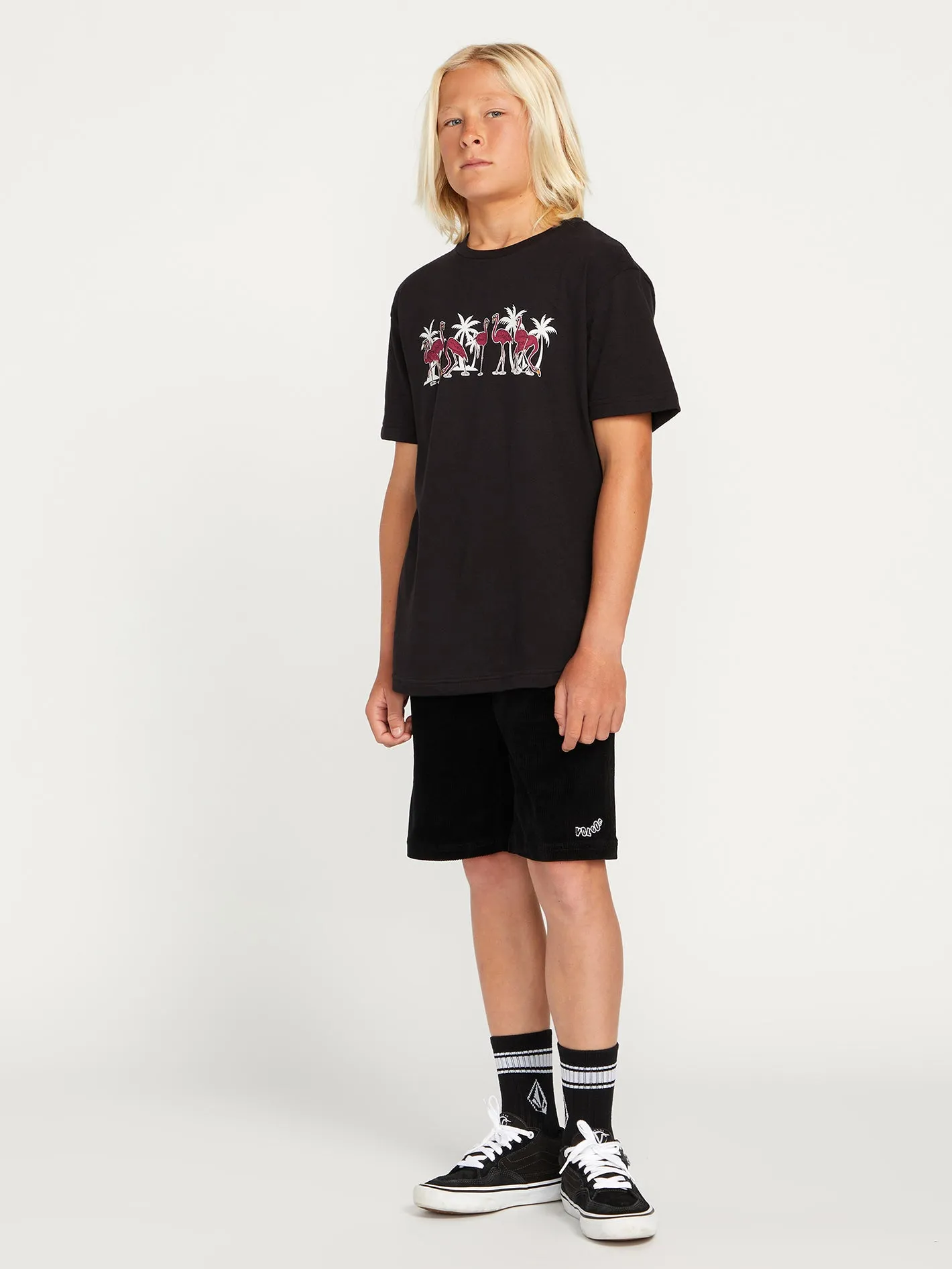 Big Boys Flamingbros Short Sleeve Tee - Black