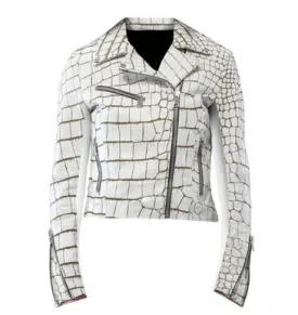 BIKER GALVA CROC WHITE