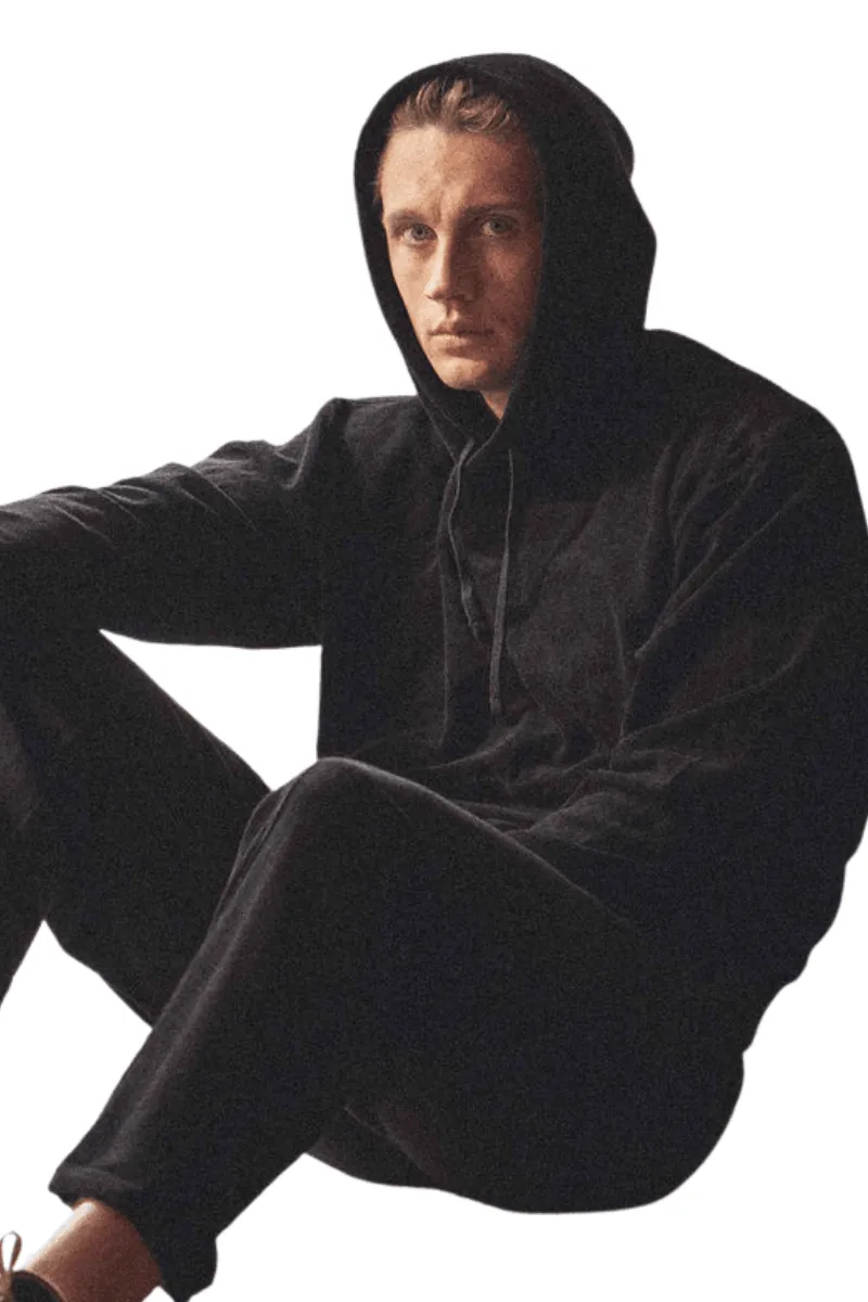 Black Terry Hoodie