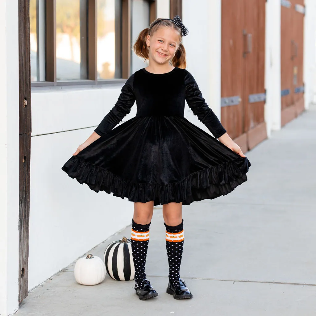 Black Velvet Charm Dress