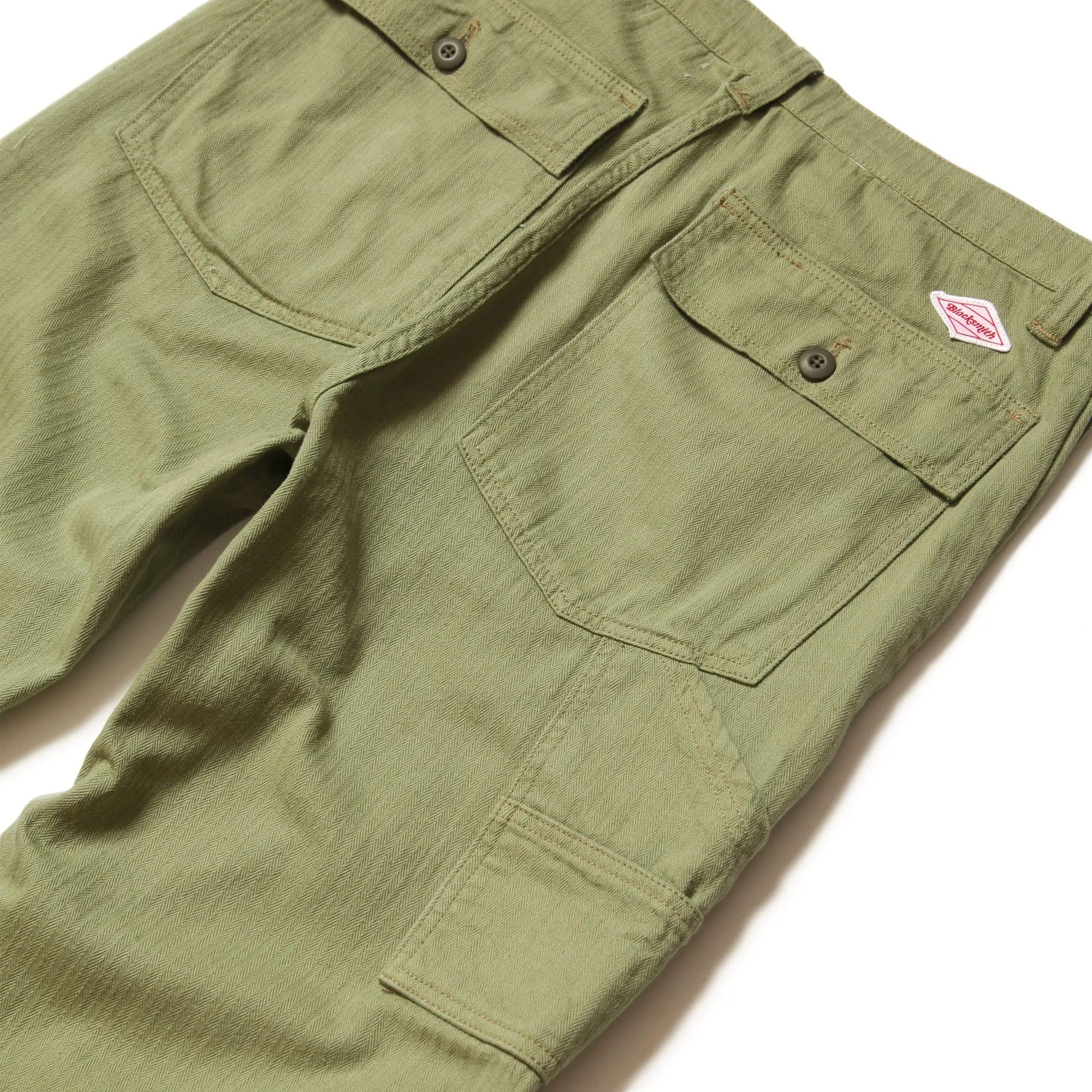 Blacksmith - Herringbone Easy Pants - Light Olive