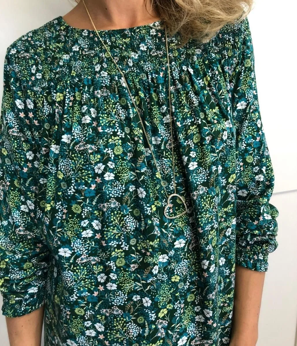 Brakeburn Green Ditsy Blouse