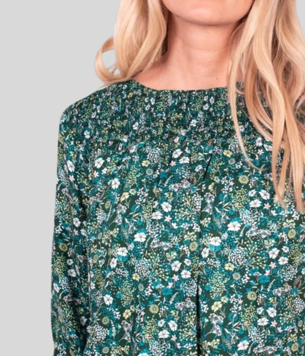 Brakeburn Green Ditsy Blouse