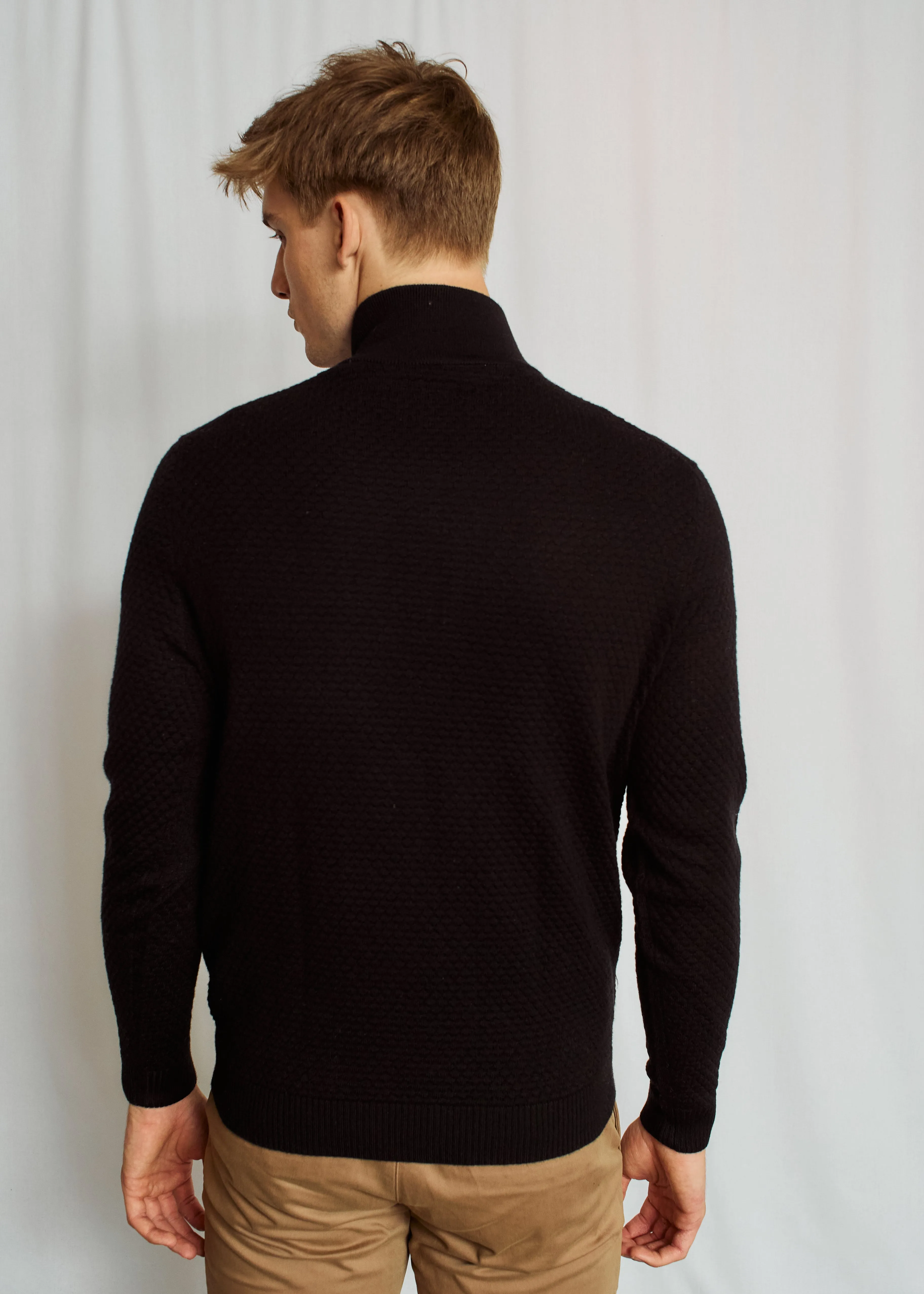 Bruun & Stengade Sweater 1/2 Zip | Black