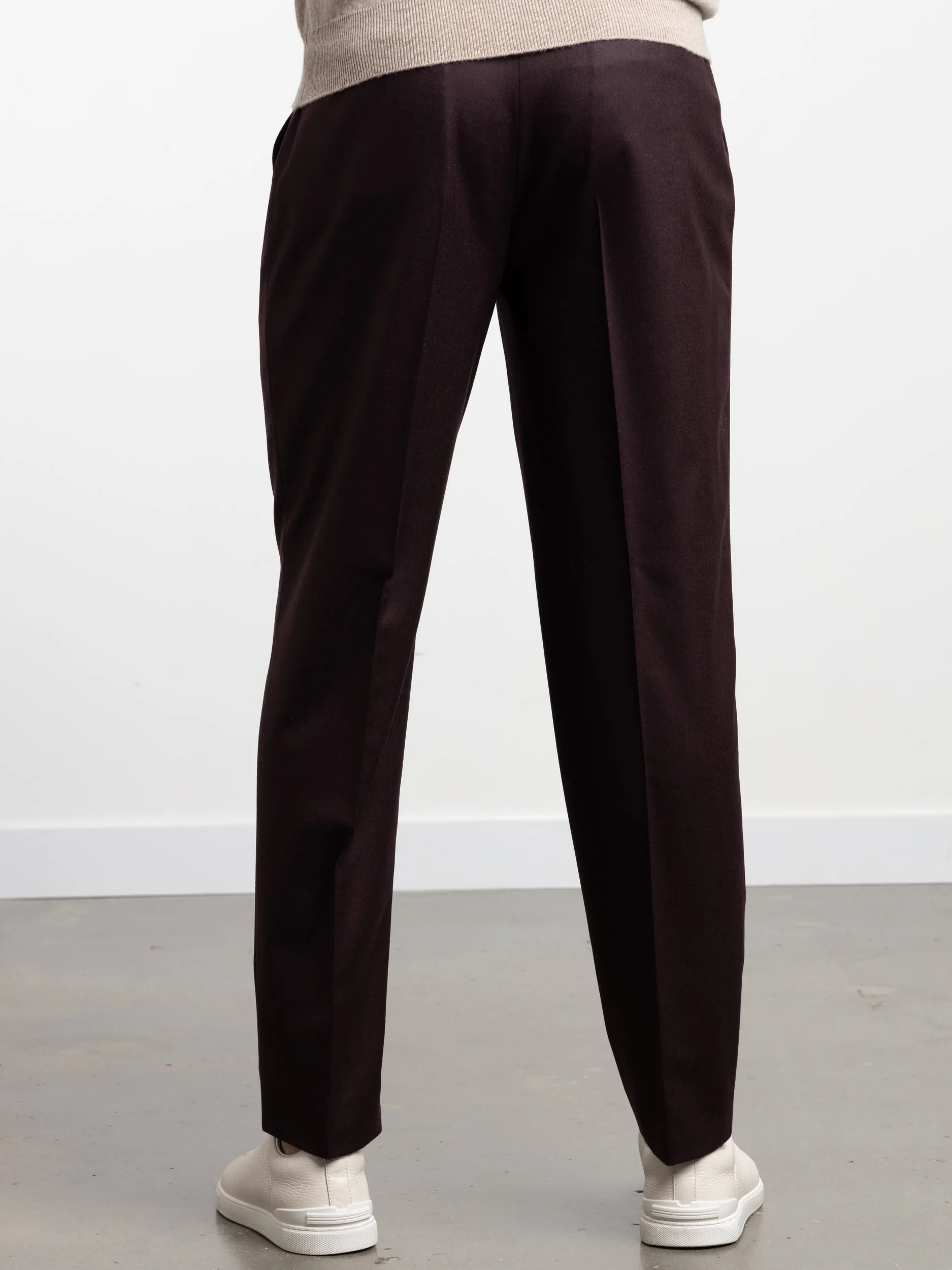 Burgundy Wool Trousers