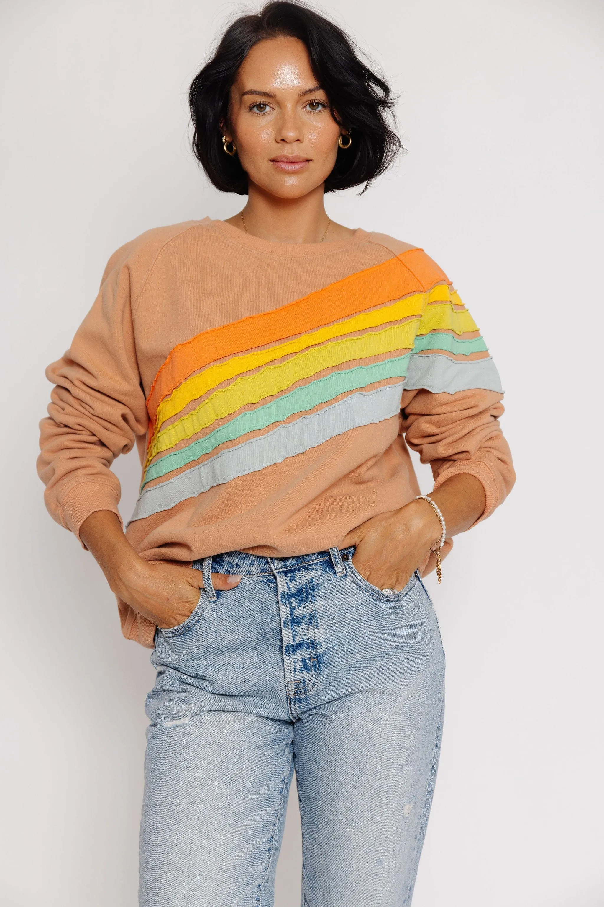 Carl Sweatshirt in Dusty Peach