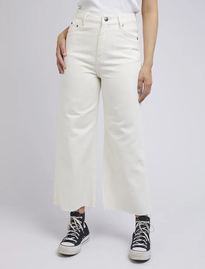 Charlie High Rise Wide Leg Jean (Vintage White)