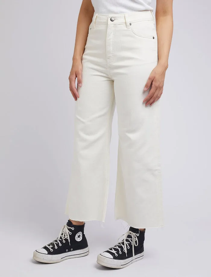 Charlie High Rise Wide Leg Jean (Vintage White)