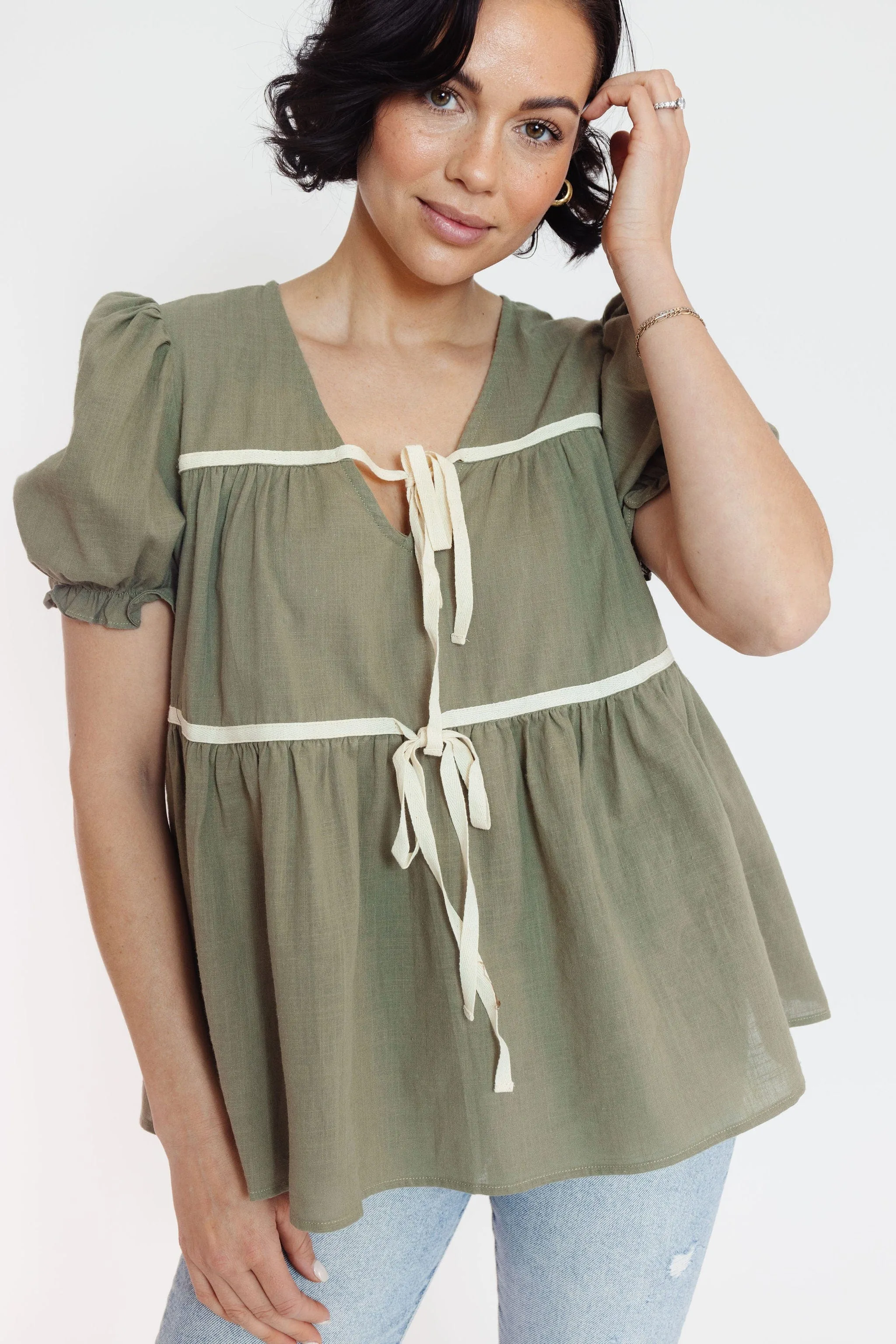 Constance Blouse in Lt. Olive