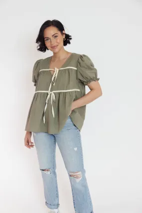 Constance Blouse in Lt. Olive