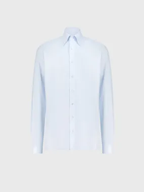 Cotton Shirt with Triple Stitching Blue Sky