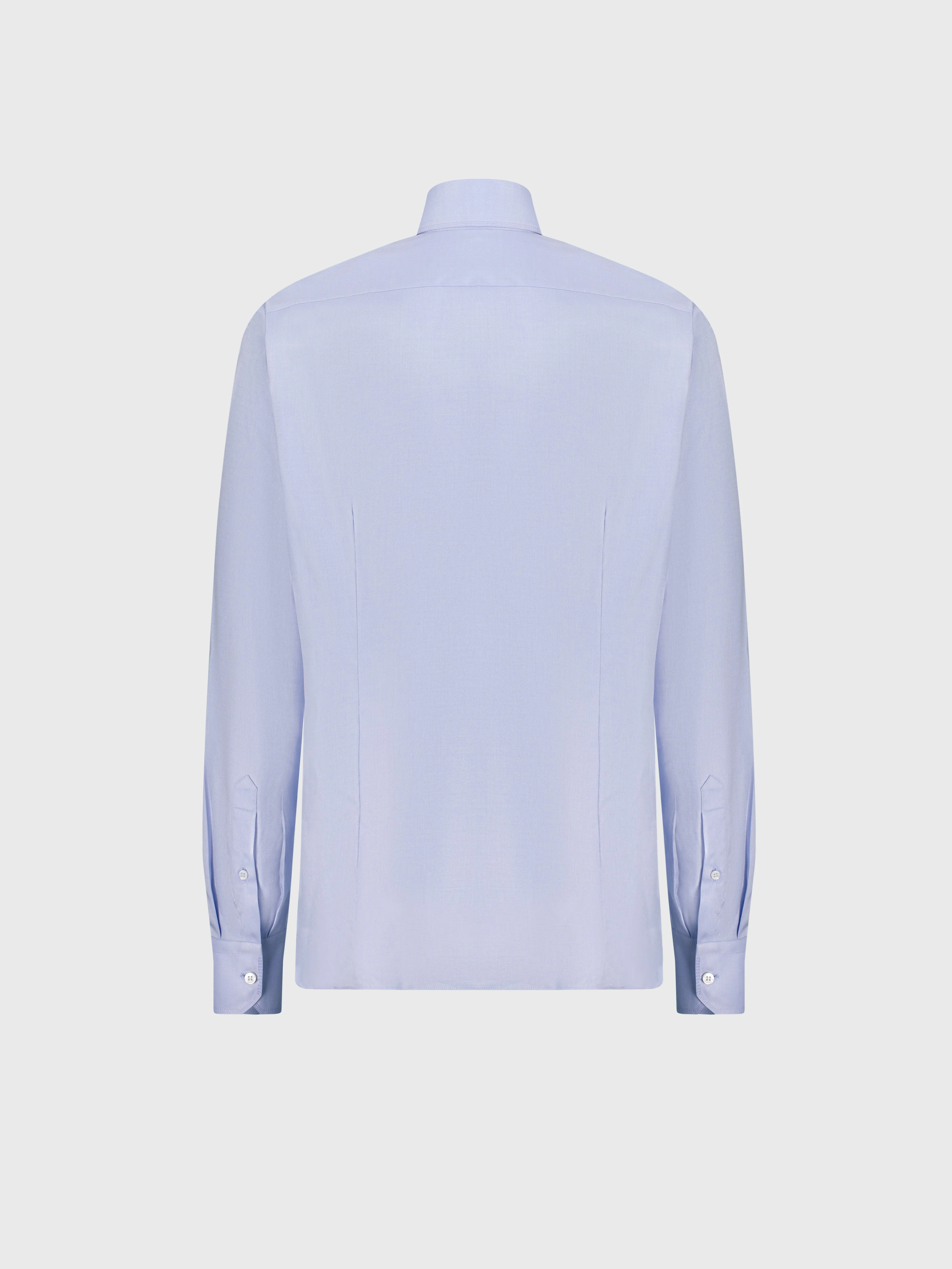 Cotton Shirt with Triple Stitching Light Blue