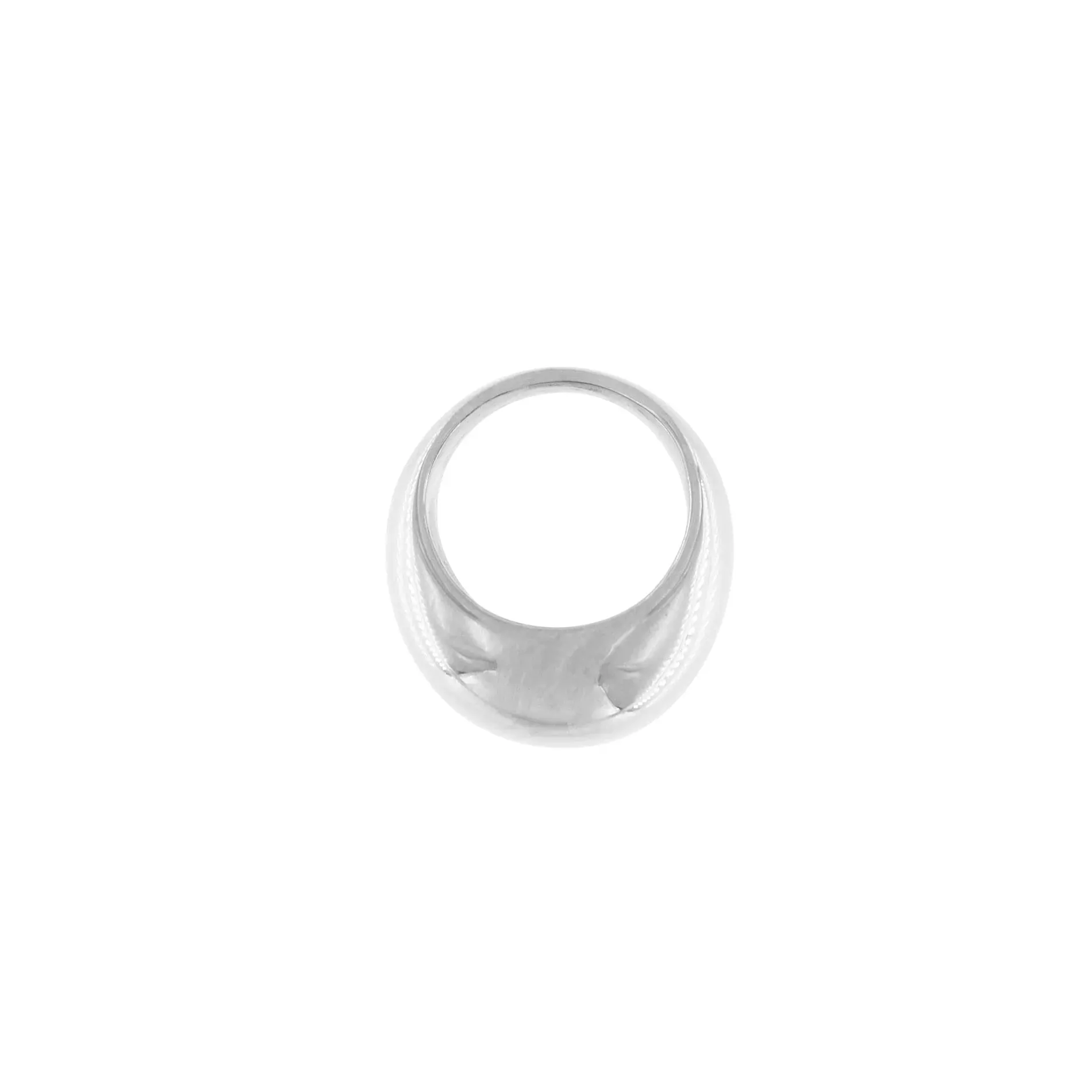 Courage Waterproof Chunky Sphere Statement Ring Silver Plating