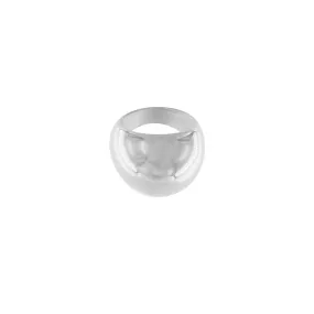 Courage Waterproof Chunky Sphere Statement Ring Silver Plating