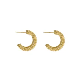 Courage Waterproof Harlekin Statement Hoop Earring 18K Gold Plating