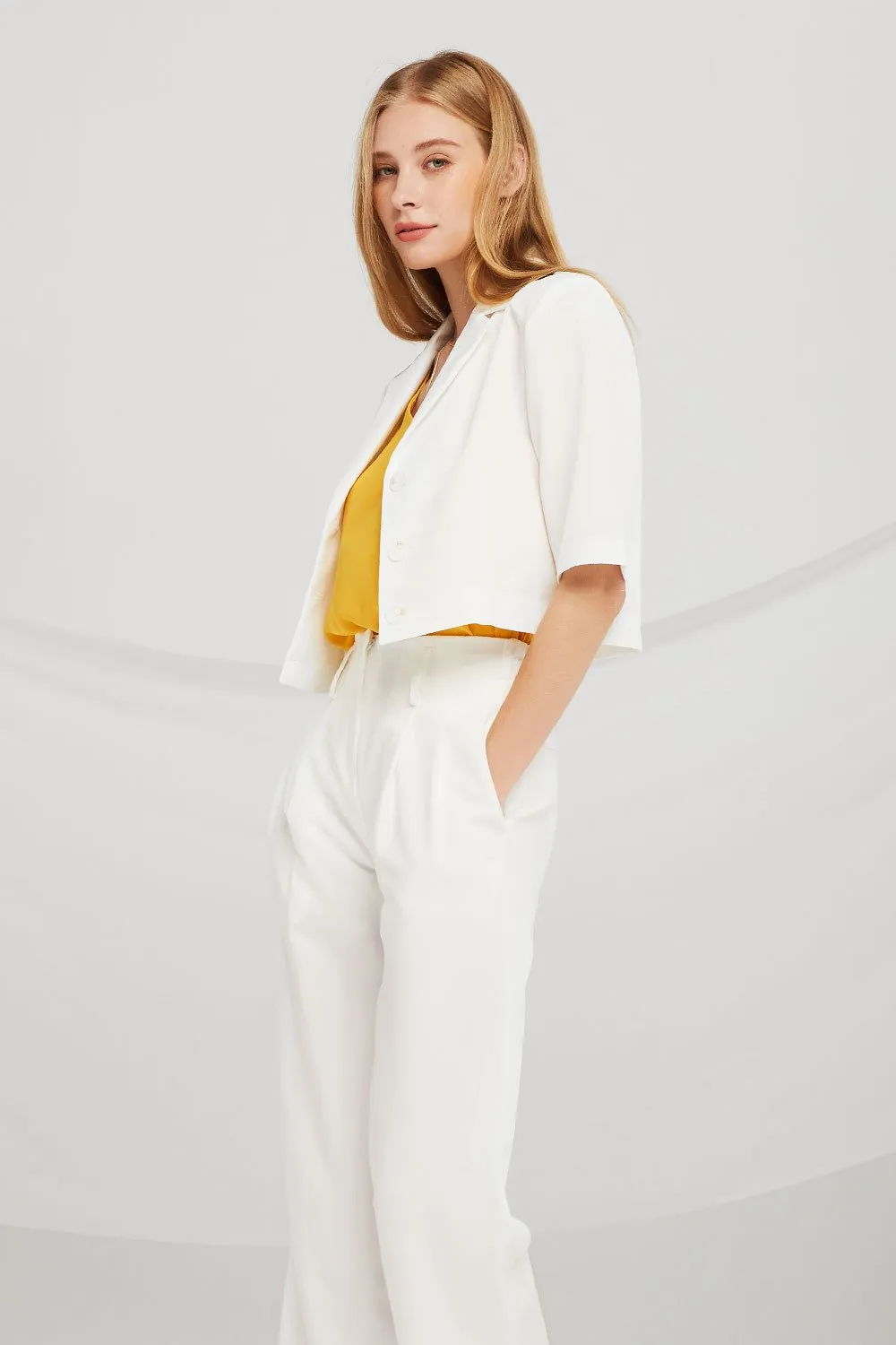 Dani Notch Lapel Crop Jacket