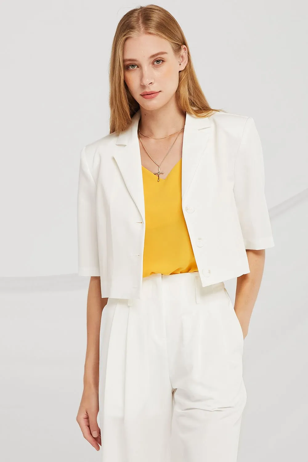 Dani Notch Lapel Crop Jacket