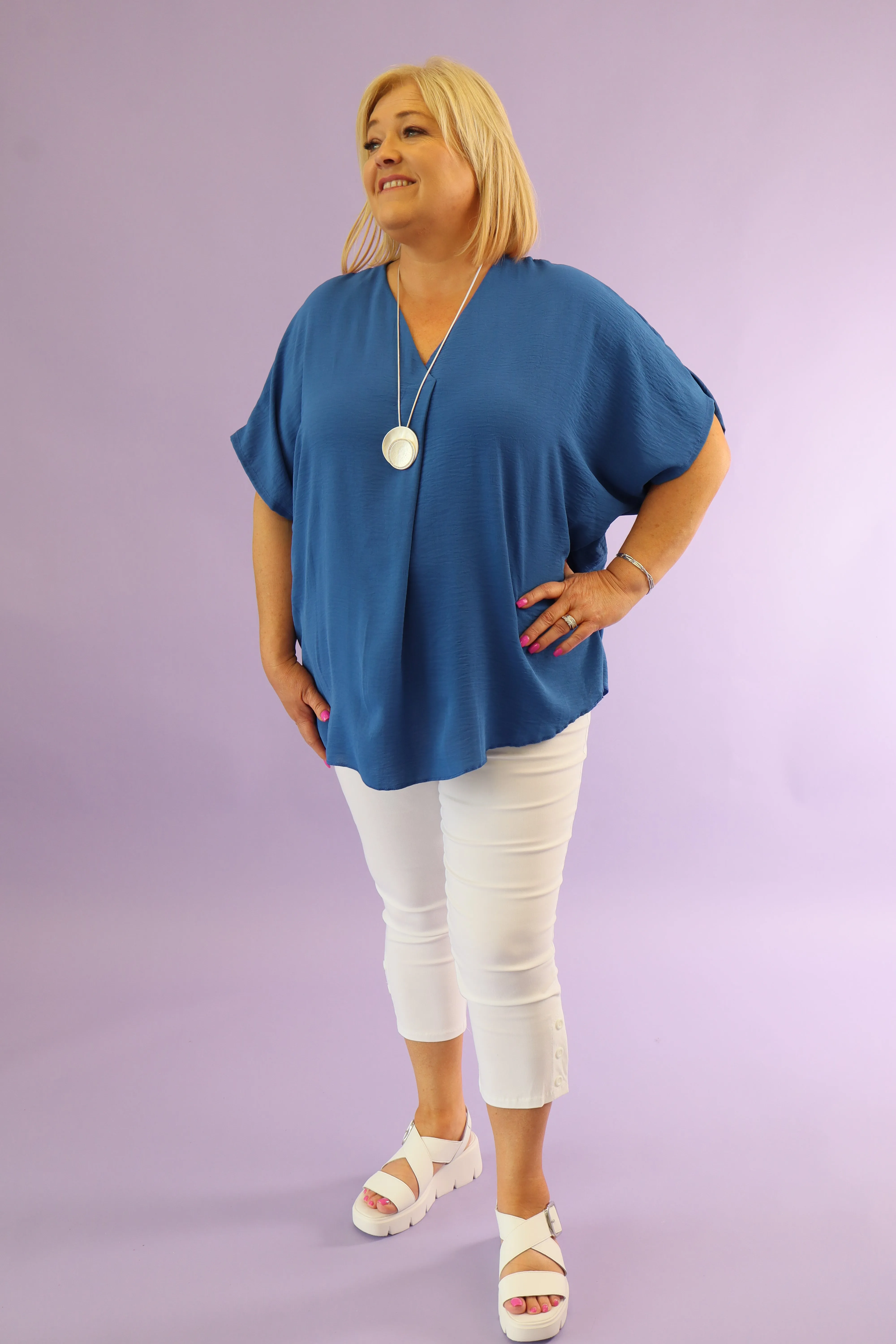 Ellie Blouse in Royal Blue