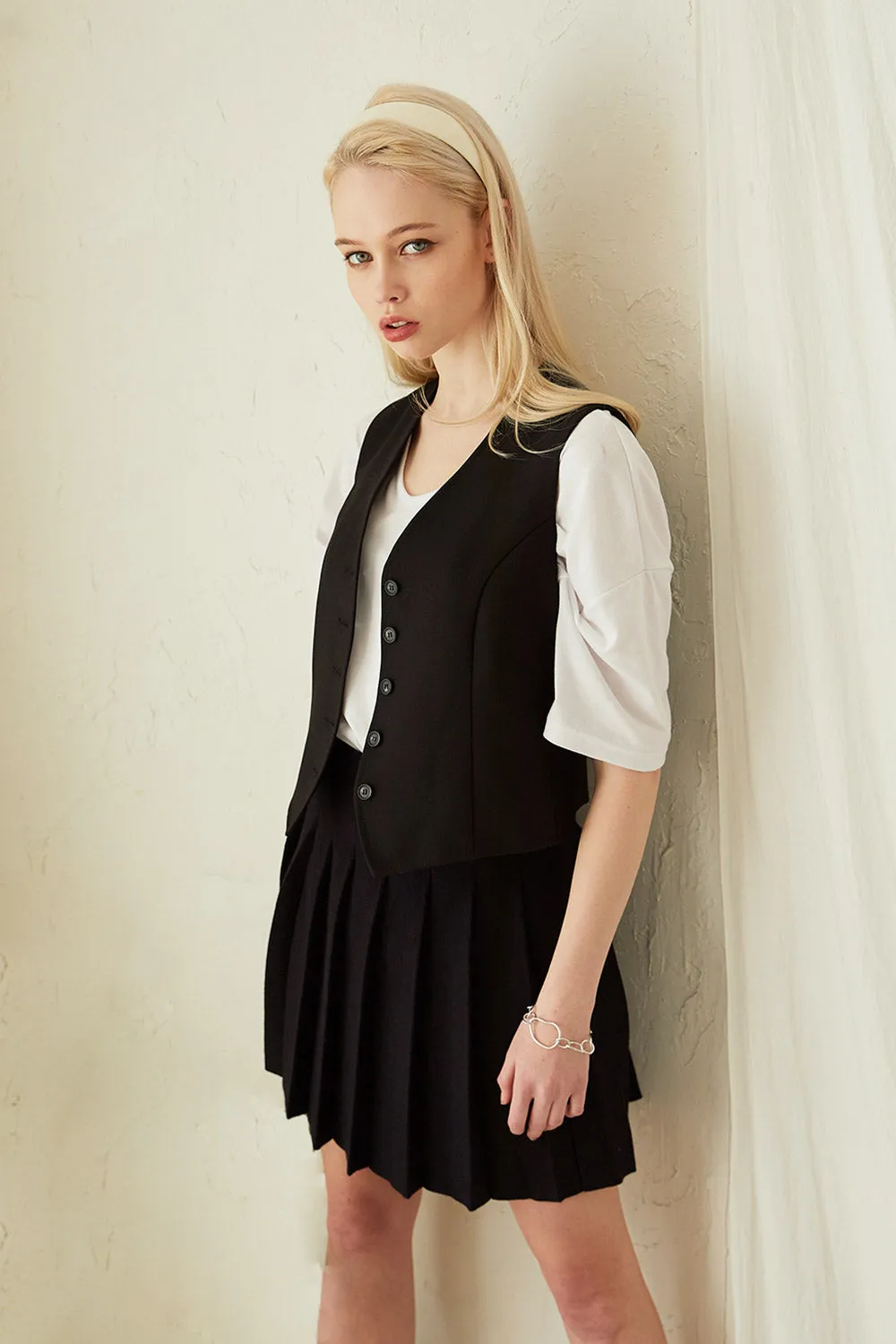 Eloise Button Down Vest